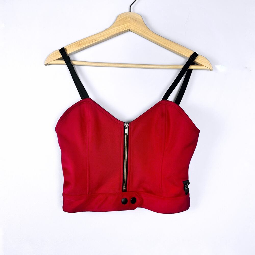 Vintage Y2K Lip Service Straight From the Heart Spandex Red Tank Top Size Small
